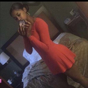 Tangerine mini dress